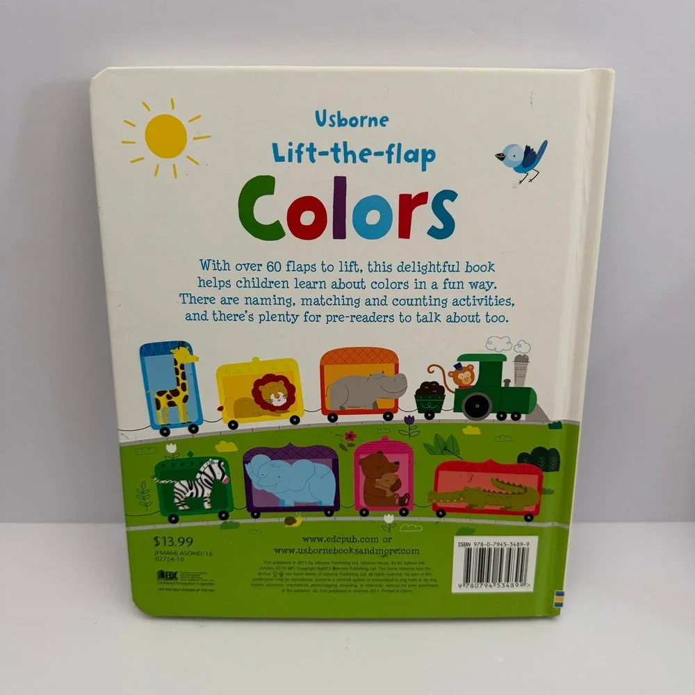 Usborne Lift-the-flap Book Set First Math Colors Numbers